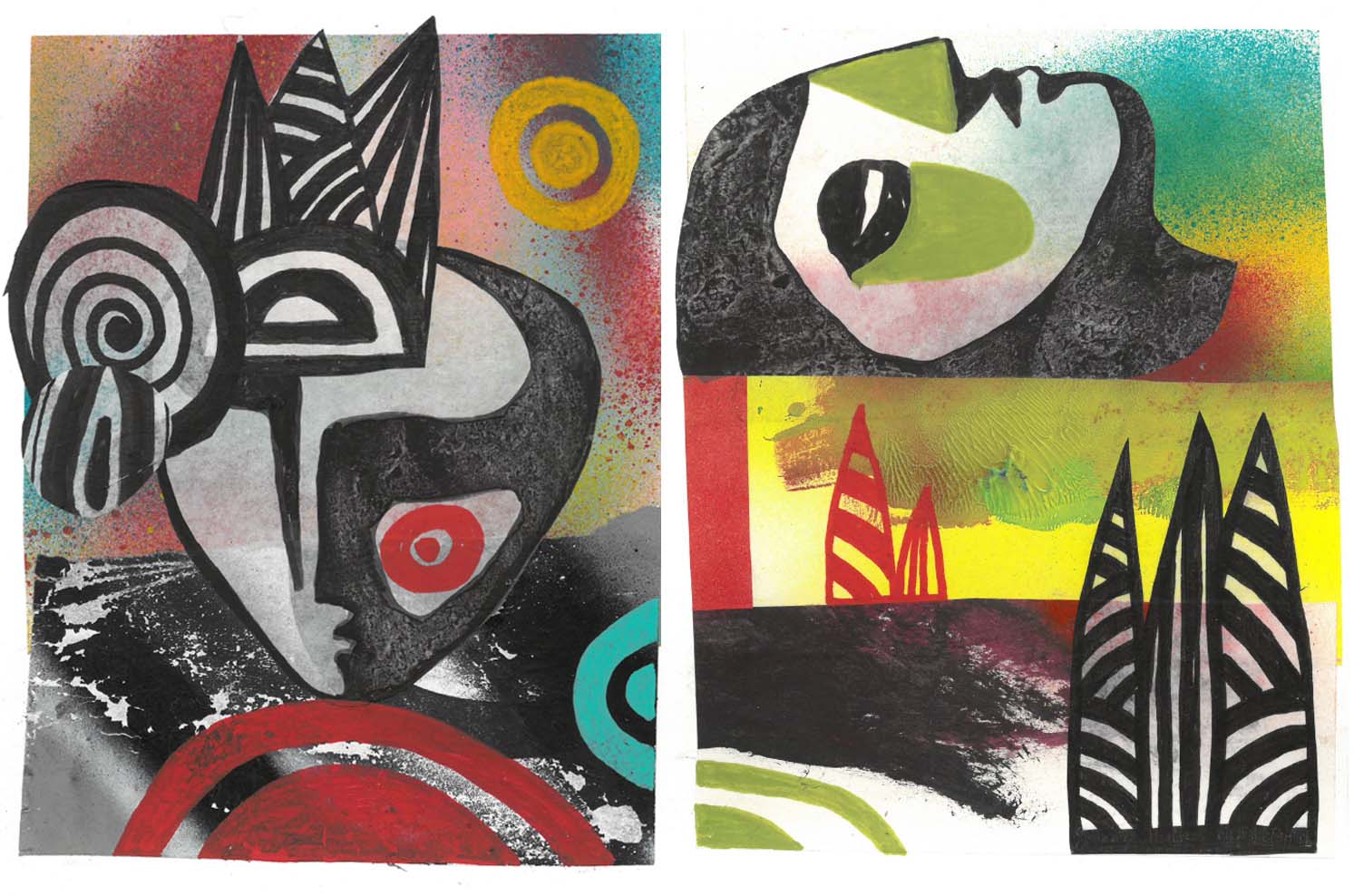 Papier découpés Collage Eric Meyer Artworks